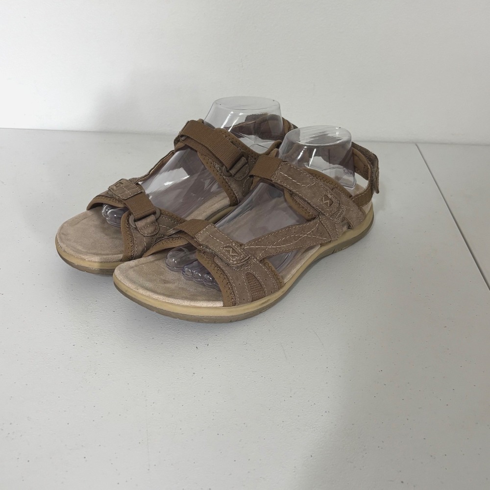 Outdoor Comfort Sandals Gorpcore Granola Walking Travel Casual Leather Womens 11 - Picture 2 of 10